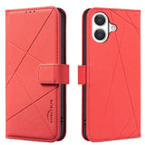 Geometric Pattern RFID Leather Phone Case, For iPhone 16e / 17e, For iPhone 17 Pro Max, For iPhone 17 Pro, For iPhone 17, For iPhone Air, For iPhone 16 Pro Max, For iPhone 16 Pro, For iPhone 16 Plus