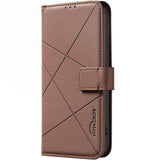 Geometric Pattern RFID Leather Phone Case, For iPhone 18 Pro/17 Pro, For iPhone 18 Pro Max/17 Pro Max, For iPhone 16e / 17e, For iPhone 17, For iPhone Air, For iPhone 16 Pro Max, For iPhone 16 Pro, For iPhone 16 Plus