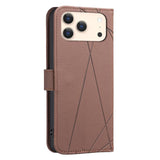Geometric Pattern RFID Leather Phone Case, For iPhone 18 Pro/17 Pro, For iPhone 18 Pro Max/17 Pro Max, For iPhone 16e / 17e, For iPhone 17, For iPhone Air, For iPhone 16 Pro Max, For iPhone 16 Pro, For iPhone 16 Plus