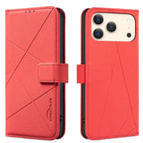 Geometric Pattern RFID Leather Phone Case, For iPhone 18 Pro/17 Pro, For iPhone 18 Pro Max/17 Pro Max, For iPhone 16e / 17e, For iPhone 17, For iPhone Air, For iPhone 16 Pro Max, For iPhone 16 Pro, For iPhone 16 Plus