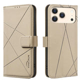 Geometric Pattern RFID Leather Phone Case, For iPhone 18 Pro/17 Pro, For iPhone 18 Pro Max/17 Pro Max, For iPhone 16e / 17e, For iPhone 17, For iPhone Air, For iPhone 16 Pro Max, For iPhone 16 Pro, For iPhone 16 Plus