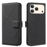 Geometric Pattern RFID Leather Phone Case, For iPhone 18 Pro/17 Pro, For iPhone 18 Pro Max/17 Pro Max, For iPhone 16e / 17e, For iPhone 17, For iPhone Air, For iPhone 16 Pro Max, For iPhone 16 Pro, For iPhone 16 Plus