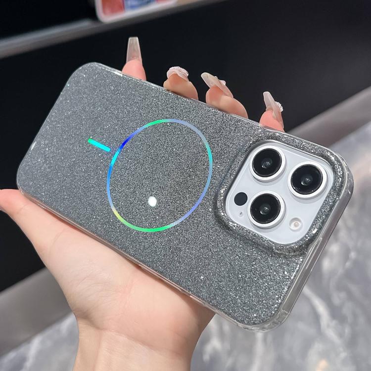 Glitter Powder Plating MagSafe IMD Full Coverage Phone Case, For iPhone 15 Pro, For iPhone 15 Plus, For iPhone 15, For iPhone 14 Pro, For iPhone 14 Pro Max, For iPhone 13 Pro Max, For iPhone 13 Pro, For iPhone 14 / 13