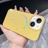 Glitter Powder Plating MagSafe IMD Full Coverage Phone Case, For iPhone 15 Pro, For iPhone 15 Plus, For iPhone 15, For iPhone 14 Pro, For iPhone 14 Pro Max, For iPhone 13 Pro Max, For iPhone 13 Pro, For iPhone 14 / 13