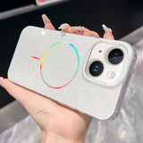 Glitter Powder Plating MagSafe IMD Full Coverage Phone Case, For iPhone 15 Pro, For iPhone 15 Plus, For iPhone 15, For iPhone 14 Pro, For iPhone 14 Pro Max, For iPhone 13 Pro Max, For iPhone 13 Pro, For iPhone 14 / 13