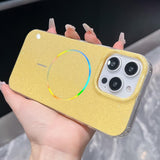 Glitter Powder Plating MagSafe IMD Full Coverage Phone Case, For iPhone 15 Pro, For iPhone 15 Plus, For iPhone 15, For iPhone 14 Pro, For iPhone 14 Pro Max, For iPhone 13 Pro Max, For iPhone 13 Pro, For iPhone 14 / 13