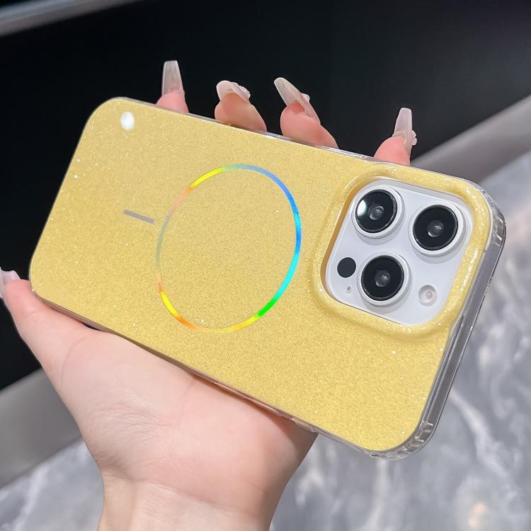 Glitter Powder Plating MagSafe IMD Full Coverage Phone Case, For iPhone 15 Pro, For iPhone 15 Plus, For iPhone 15, For iPhone 14 Pro, For iPhone 14 Pro Max, For iPhone 13 Pro Max, For iPhone 13 Pro, For iPhone 14 / 13