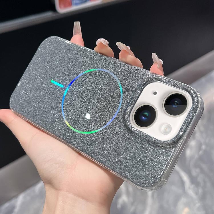 Glitter Powder Plating MagSafe IMD Full Coverage Phone Case, For iPhone 15 Pro, For iPhone 15 Plus, For iPhone 15, For iPhone 14 Pro, For iPhone 14 Pro Max, For iPhone 13 Pro Max, For iPhone 13 Pro, For iPhone 14 / 13