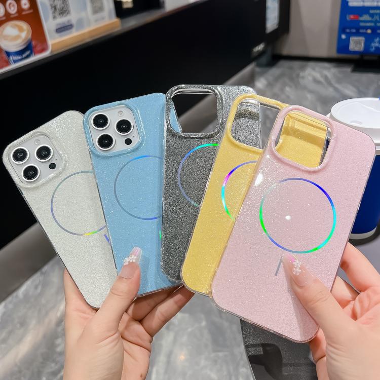 Glitter Powder Plating MagSafe IMD Full Coverage Phone Case, For iPhone 15 Pro, For iPhone 15 Plus, For iPhone 15, For iPhone 14 Pro, For iPhone 14 Pro Max, For iPhone 13 Pro Max, For iPhone 13 Pro, For iPhone 14 / 13