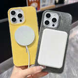 Glitter Powder Plating MagSafe IMD Full Coverage Phone Case, For iPhone 15 Pro, For iPhone 15 Plus, For iPhone 15, For iPhone 14 Pro, For iPhone 14 Pro Max, For iPhone 13 Pro Max, For iPhone 13 Pro, For iPhone 14 / 13