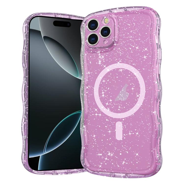 Wave Glitter MagSafe Magnetic TPU Phone Case, For iPhone 17 Pro Max, For iPhone 17 Pro, For iPhone 17, For iPhone Air, For iPhone 16 Pro Max, For iPhone 16 Pro, For iPhone 16 Plus, For iPhone 16