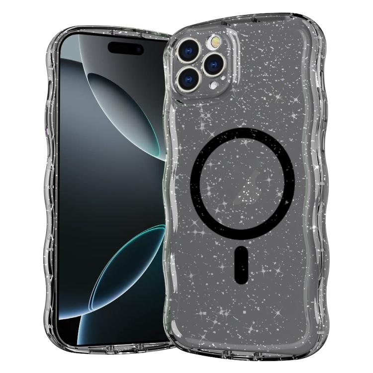 Wave Glitter MagSafe Magnetic TPU Phone Case, For iPhone 17 Pro Max, For iPhone 17 Pro, For iPhone 17, For iPhone Air, For iPhone 16 Pro Max, For iPhone 16 Pro, For iPhone 16 Plus, For iPhone 16