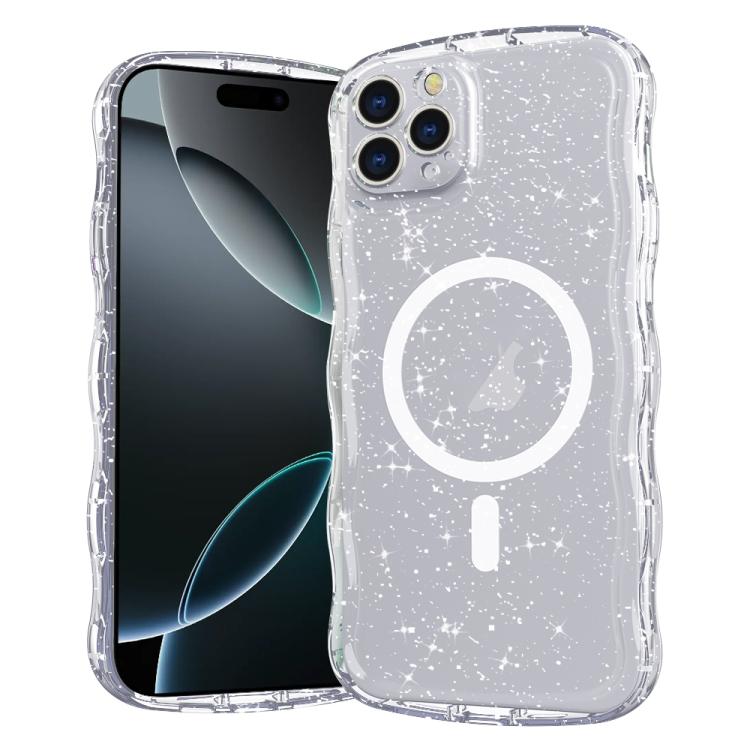 Wave Glitter MagSafe Magnetic TPU Phone Case, For iPhone 17 Pro Max, For iPhone 17 Pro, For iPhone 17, For iPhone Air, For iPhone 16 Pro Max, For iPhone 16 Pro, For iPhone 16 Plus, For iPhone 16