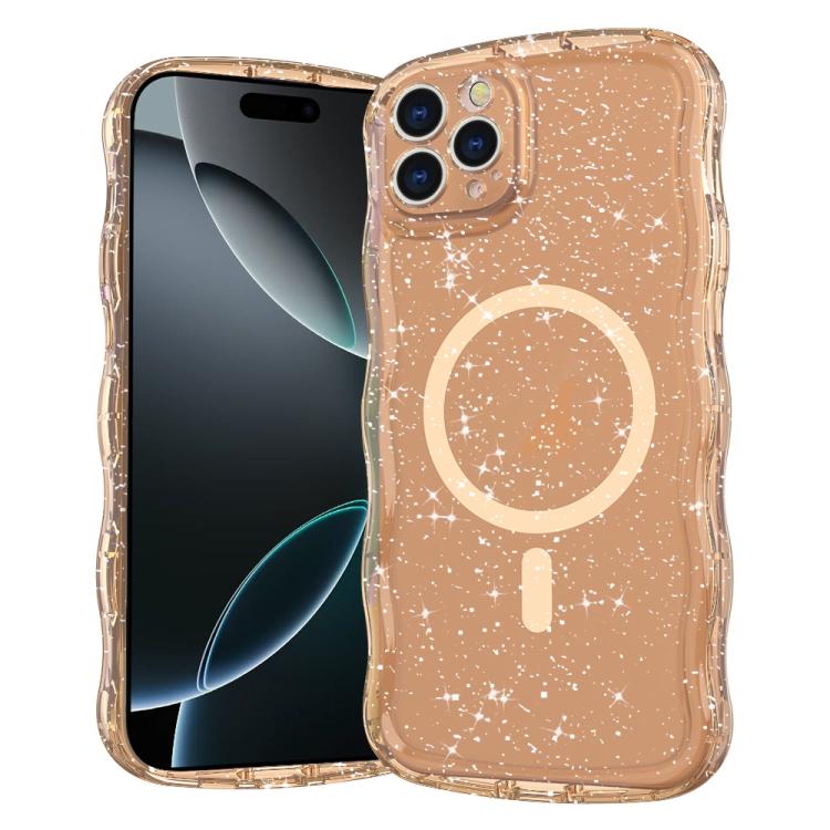 Wave Glitter MagSafe Magnetic TPU Phone Case, For iPhone 17 Pro Max, For iPhone 17 Pro, For iPhone 17, For iPhone Air, For iPhone 16 Pro Max, For iPhone 16 Pro, For iPhone 16 Plus, For iPhone 16