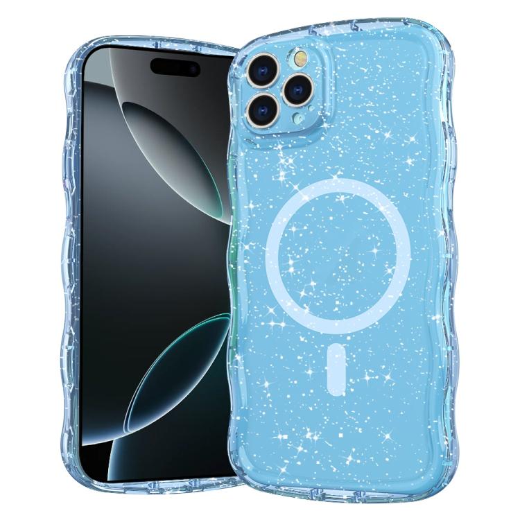 Wave Glitter MagSafe Magnetic TPU Phone Case, For iPhone 17 Pro Max, For iPhone 17 Pro, For iPhone 17, For iPhone Air, For iPhone 16 Pro Max, For iPhone 16 Pro, For iPhone 16 Plus, For iPhone 16