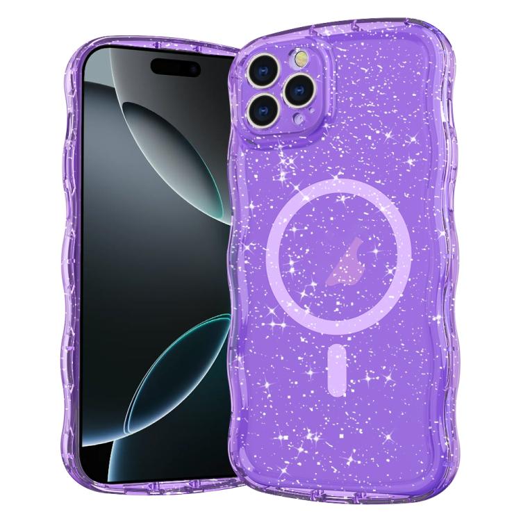 Wave Glitter MagSafe Magnetic TPU Phone Case, For iPhone 17 Pro Max, For iPhone 17 Pro, For iPhone 17, For iPhone Air, For iPhone 16 Pro Max, For iPhone 16 Pro, For iPhone 16 Plus, For iPhone 16