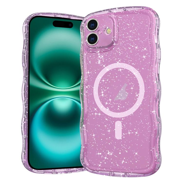 Wave Glitter MagSafe Magnetic TPU Phone Case, For iPhone 17 Pro Max, For iPhone 17 Pro, For iPhone 17, For iPhone Air, For iPhone 16 Pro Max, For iPhone 16 Pro, For iPhone 16 Plus, For iPhone 16