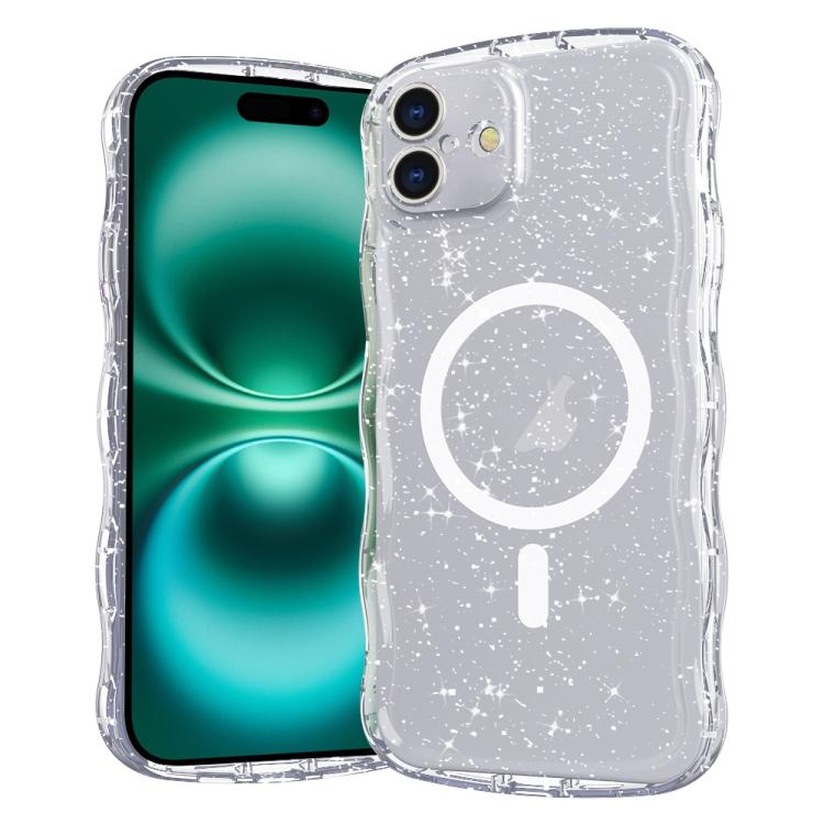 Wave Glitter MagSafe Magnetic TPU Phone Case, For iPhone 17 Pro Max, For iPhone 17 Pro, For iPhone 17, For iPhone Air, For iPhone 16 Pro Max, For iPhone 16 Pro, For iPhone 16 Plus, For iPhone 16
