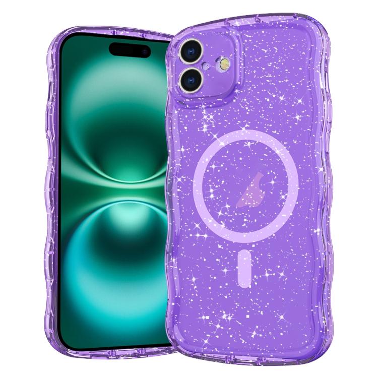 Wave Glitter MagSafe Magnetic TPU Phone Case, For iPhone 17 Pro Max, For iPhone 17 Pro, For iPhone 17, For iPhone Air, For iPhone 16 Pro Max, For iPhone 16 Pro, For iPhone 16 Plus, For iPhone 16