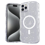 Wave Glitter MagSafe Magnetic TPU Phone Case, For iPhone 15 Pro Max, For iPhone 15 Pro, For iPhone 15 Plus, For iPhone 15