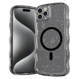 Wave Glitter MagSafe Magnetic TPU Phone Case, For iPhone 15 Pro Max, For iPhone 15 Pro, For iPhone 15 Plus, For iPhone 15