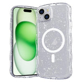 Wave Glitter MagSafe Magnetic TPU Phone Case, For iPhone 15 Pro Max, For iPhone 15 Pro, For iPhone 15 Plus, For iPhone 15