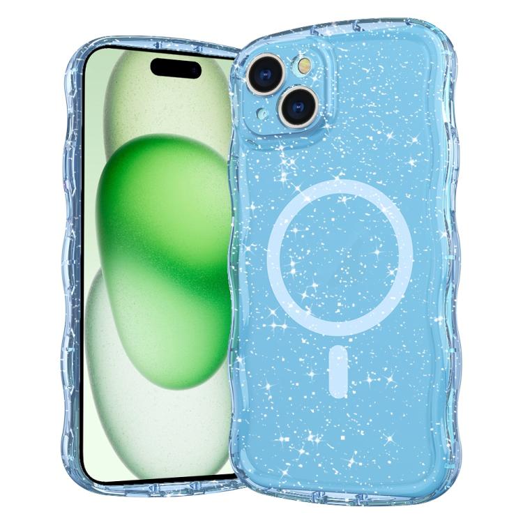 Wave Glitter MagSafe Magnetic TPU Phone Case, For iPhone 15 Pro Max, For iPhone 15 Pro, For iPhone 15 Plus, For iPhone 15
