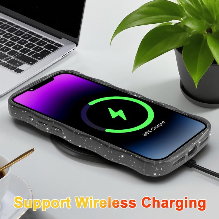 Wave Glitter MagSafe Magnetic TPU Phone Case, For iPhone 17 Pro Max, For iPhone 17 Pro, For iPhone 17, For iPhone Air, For iPhone 16 Pro Max, For iPhone 16 Pro, For iPhone 16 Plus, For iPhone 16