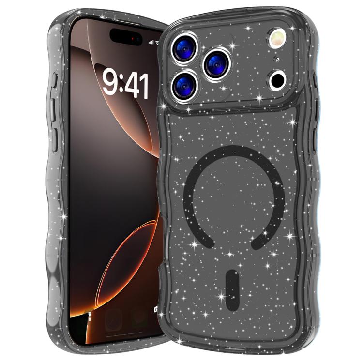 Wave Glitter MagSafe Magnetic TPU Phone Case, For iPhone 17 Pro Max, For iPhone 17 Pro, For iPhone 17, For iPhone Air, For iPhone 16 Pro Max, For iPhone 16 Pro, For iPhone 16 Plus, For iPhone 16