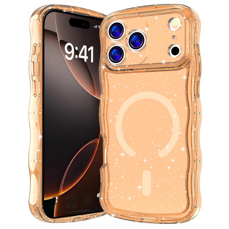Wave Glitter MagSafe Magnetic TPU Phone Case, For iPhone 17 Pro Max, For iPhone 17 Pro, For iPhone 17, For iPhone Air, For iPhone 16 Pro Max, For iPhone 16 Pro, For iPhone 16 Plus, For iPhone 16