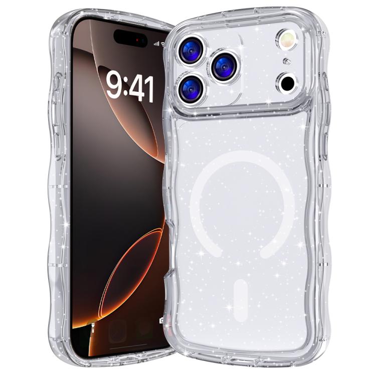 Wave Glitter MagSafe Magnetic TPU Phone Case, For iPhone 17 Pro Max, For iPhone 17 Pro, For iPhone 17, For iPhone Air, For iPhone 16 Pro Max, For iPhone 16 Pro, For iPhone 16 Plus, For iPhone 16