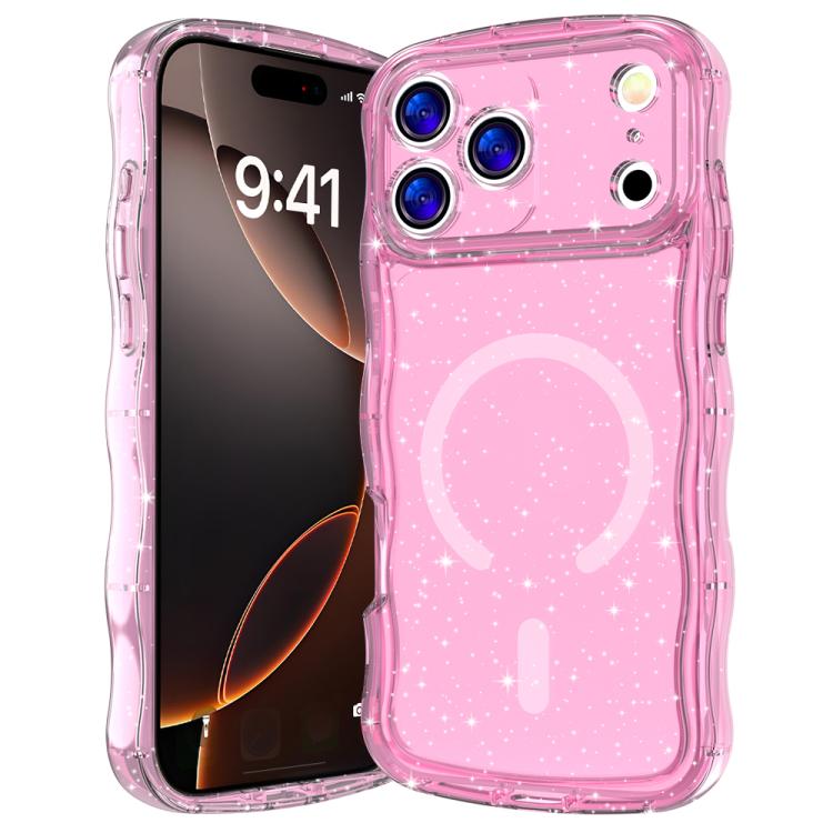 Wave Glitter MagSafe Magnetic TPU Phone Case, For iPhone 17 Pro Max, For iPhone 17 Pro, For iPhone 17, For iPhone Air, For iPhone 16 Pro Max, For iPhone 16 Pro, For iPhone 16 Plus, For iPhone 16