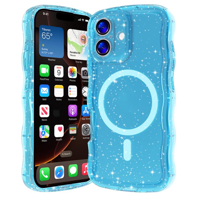 Wave Glitter MagSafe Magnetic TPU Phone Case, For iPhone 17 Pro Max, For iPhone 17 Pro, For iPhone 17, For iPhone Air, For iPhone 16 Pro Max, For iPhone 16 Pro, For iPhone 16 Plus, For iPhone 16