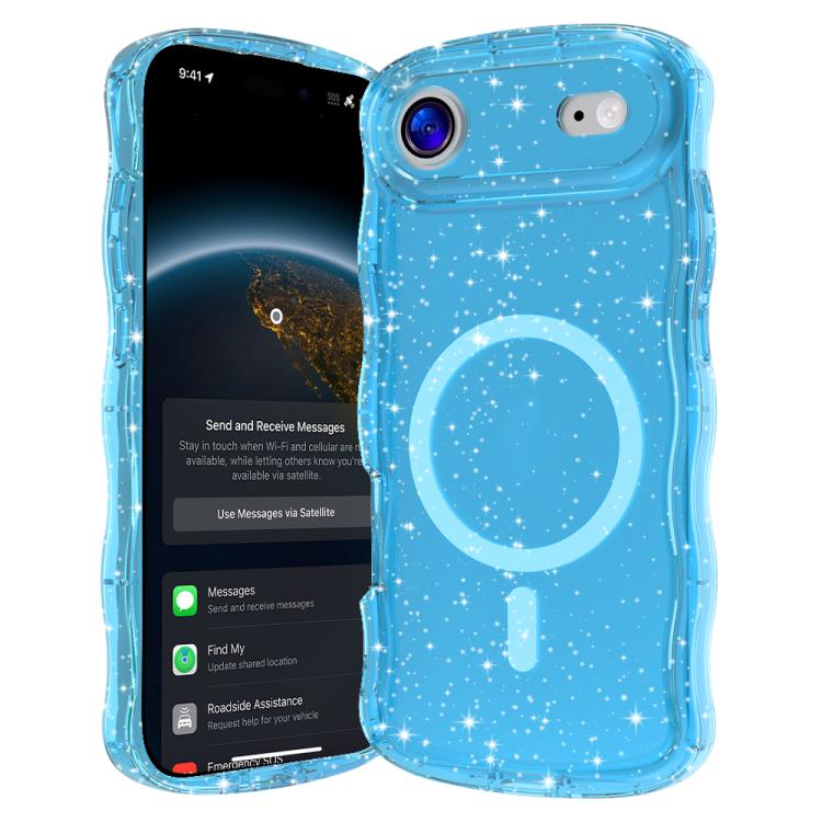 Wave Glitter MagSafe Magnetic TPU Phone Case, For iPhone 17 Pro Max, For iPhone 17 Pro, For iPhone 17, For iPhone Air, For iPhone 16 Pro Max, For iPhone 16 Pro, For iPhone 16 Plus, For iPhone 16