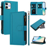 Magnetic Closure 9 Card Slots Zipper Leather Case with Hand Strap, For iPhone 11 Pro Max, For iPhone 11, For iPhone 11 Pro, For iPhone XS / X, For iPhone XR, For iPhone XS Max, For iPhone 8 Plus / 7 Plus