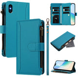 Magnetic Closure 9 Card Slots Zipper Leather Case with Hand Strap, For iPhone 11 Pro Max, For iPhone 11, For iPhone 11 Pro, For iPhone XS / X, For iPhone XR, For iPhone XS Max, For iPhone 8 Plus / 7 Plus