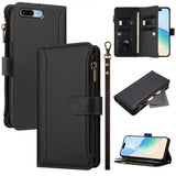 Magnetic Closure 9 Card Slots Zipper Leather Case with Hand Strap, For iPhone 11 Pro Max, For iPhone 11, For iPhone 11 Pro, For iPhone XS / X, For iPhone XR, For iPhone XS Max, For iPhone 8 Plus / 7 Plus