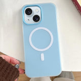 Skin Feel MagSafe Magnetic PC Hybrid TPU Phone Case, For iPhone 15 Pro, For iPhone 15 Plus, For iPhone 15, For iPhone 14 Plus