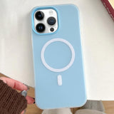Skin Feel MagSafe Magnetic PC Hybrid TPU Phone Case, For iPhone 13 Pro, For iPhone 13, For iPhone 12, For iPhone 12 Pro Max