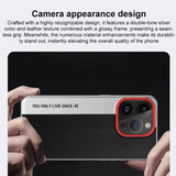 Camera Design Diamond Texture Leather PC Phone Case, For iPhone 14 Pro Max