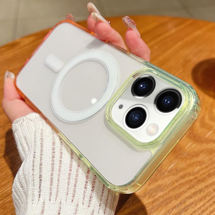 Contrast Color Gradient Transparent MagSafe Phone Case, For iPhone 12 mini, For iPhone 11 Pro Max, For iPhone 11, For iPhone 11 Pro