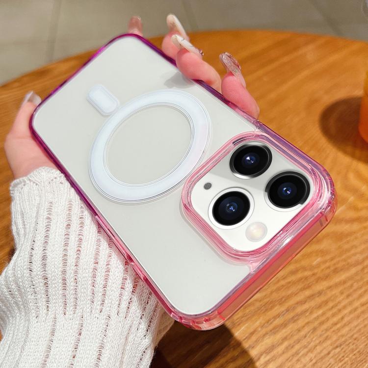 Contrast Color Gradient Transparent MagSafe Phone Case, For iPhone 12 mini, For iPhone 11 Pro Max, For iPhone 11, For iPhone 11 Pro