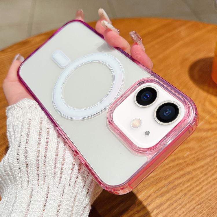 Contrast Color Gradient Transparent MagSafe Phone Case, For iPhone 12 mini, For iPhone 11 Pro Max, For iPhone 11, For iPhone 11 Pro