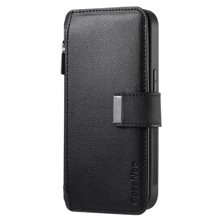 CaseNeo MagSafe RFID Anti-theft Zipper Wallet Retro Leather Phone Case, For iPhone 17e / 16e, For iPhone 17 Pro Max, For iPhone 17 Pro, For iPhone 17, For iPhone Air, For iPhone 16 Pro Max, For iPhone 16 Pro, For iPhone 16 Plus