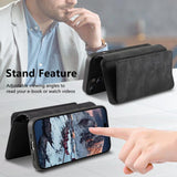 CaseNeo MagSafe RFID Anti-theft Zipper Wallet Retro Leather Phone Case, For iPhone 17e / 16e, For iPhone 17 Pro Max, For iPhone 17 Pro, For iPhone 17, For iPhone Air, For iPhone 16 Pro Max, For iPhone 16 Pro, For iPhone 16 Plus
