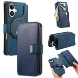 CaseNeo MagSafe RFID Anti-theft Zipper Wallet Retro Leather Phone Case, For iPhone 18 / 17, For iPhone 18 Pro / 17 Pro, For iPhone 18 Pro Max / 17 Pro Max, For iPhone 17e / 16e, For iPhone Air, For iPhone 16 Pro Max, For iPhone 16 Pro, For iPhone 16 Plus