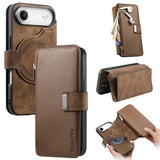 CaseNeo MagSafe RFID Anti-theft Zipper Wallet Retro Leather Phone Case, For iPhone 17e / 16e, For iPhone 17 Pro Max, For iPhone 17 Pro, For iPhone 17, For iPhone Air, For iPhone 16 Pro Max, For iPhone 16 Pro, For iPhone 16 Plus