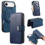 CaseNeo MagSafe RFID Anti-theft Zipper Wallet Retro Leather Phone Case, For iPhone 17e / 16e, For iPhone 17 Pro Max, For iPhone 17 Pro, For iPhone 17, For iPhone Air, For iPhone 16 Pro Max, For iPhone 16 Pro, For iPhone 16 Plus