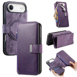 CaseNeo MagSafe RFID Anti-theft Zipper Wallet Retro Leather Phone Case, For iPhone 17e / 16e, For iPhone 17 Pro Max, For iPhone 17 Pro, For iPhone 17, For iPhone Air, For iPhone 16 Pro Max, For iPhone 16 Pro, For iPhone 16 Plus