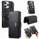 CaseNeo MagSafe RFID Anti-theft Zipper Wallet Retro Leather Phone Case, For iPhone 16, For iPhone 15 Pro Max, For iPhone 15 Pro, For iPhone 15 Plus, For iPhone 15, For iPhone 14